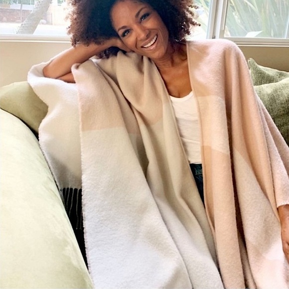 Soia & Kyo Accessories - Soia & Kyo Pink & Cream Scarfigan with Fringe